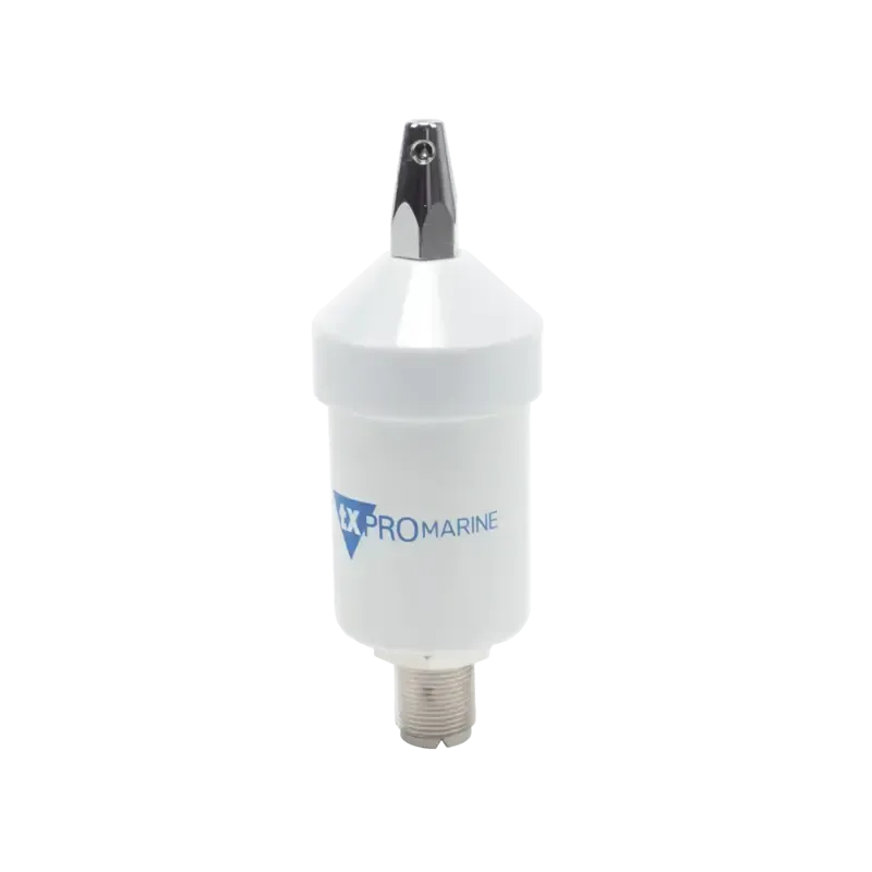 Antena marina VHF en látigo de acero inoxidable en Antena marina VHF en látigo de acero inoxidable en