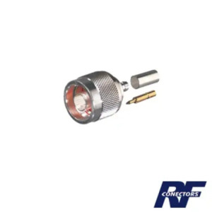 Conector N Macho de anillo plegable para cabl