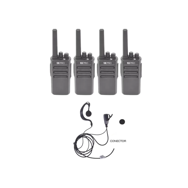 Kit de 4 radios TX600 con 4 TXEHK Kit de 4 radios TX600 con 4 TXEHK