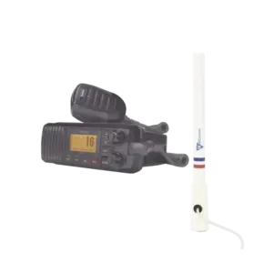 Kit de radio UM385BK  mas antena marina de fibra d