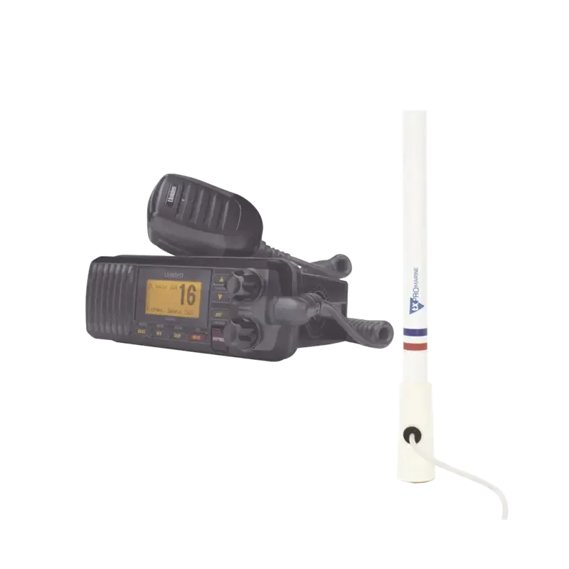 Kit de radio UM385BK  mas antena marina de fibra d Kit de radio UM385BK  mas antena marina de fibra d