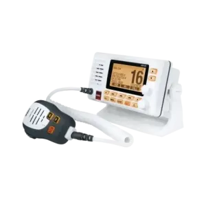 Radio Móvil Marino VHF, color blanco con receptor