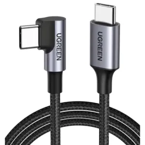 Cable USB-C a USB-C  1 Metro  Conector con Ángulo