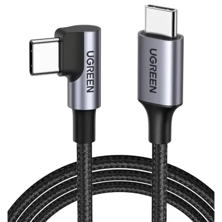 Cable USB-C a USB-C  1 Metro  Conector con Ángulo