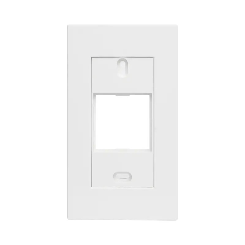 Marco blanco con placa metalica para caja american Marco blanco con placa metalica para caja american