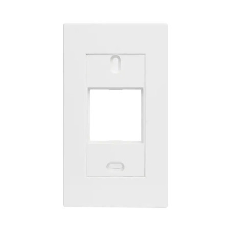 Marco blanco con placa metalica para caja american