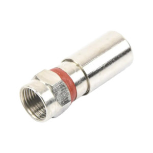 Conector F Macho de Compresión, Metálico para