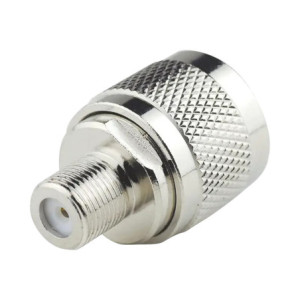 Adaptador N Macho a F Hembra , Niquel- Oro- T