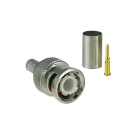 Conector BNC macho para 75 Ohm, de 3 piezas e