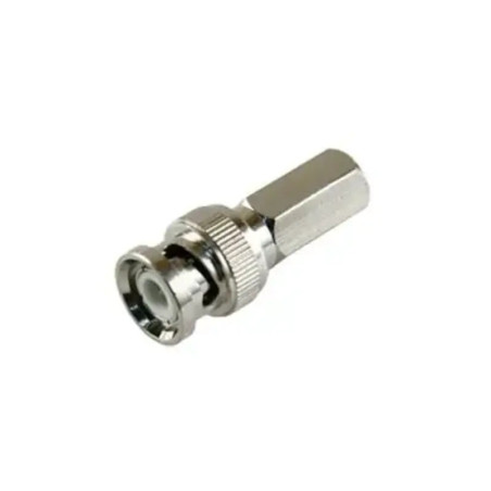 Conector BNC Macho de Ensamble Roscable Hex e