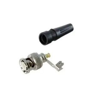 Conector BNC macho en 75 Ohm, para cable coax