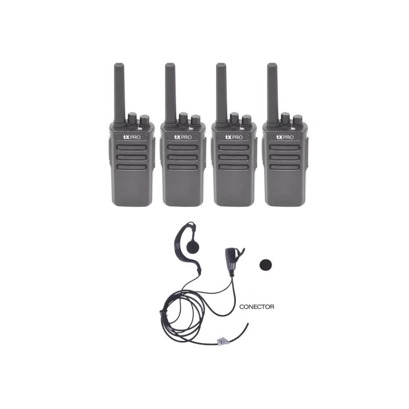 Kit de 4 radios TX600 con 4 TXEHK Kit de 4 radios TX600 con 4 TXEHK
