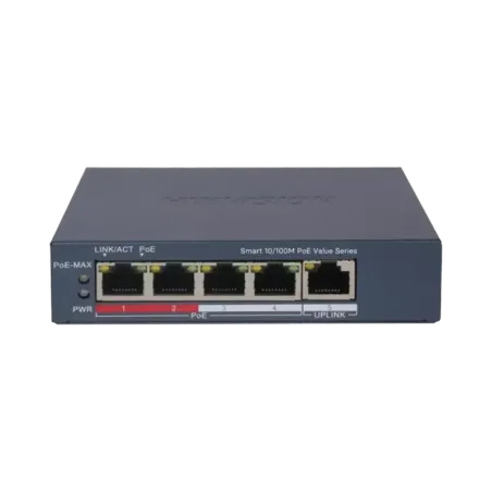 Switch PoE+Administrable4 Puertos 10/100 Mbps PoE+