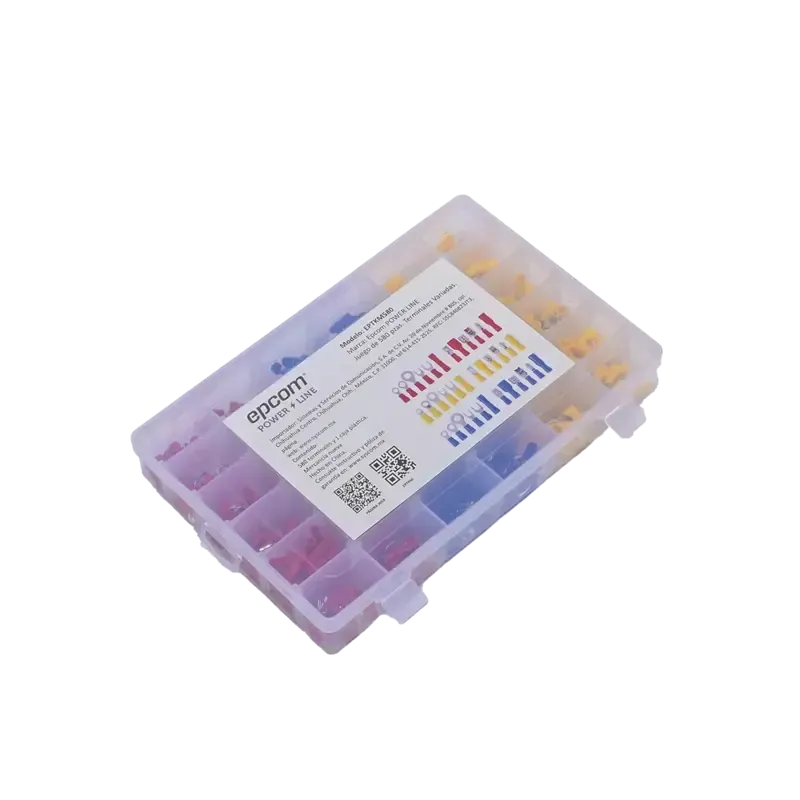 Juego de 580 pzas. Terminales Variadas con Forro y Juego de 580 pzas. Terminales Variadas con Forro y