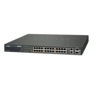 Switch administrable de 24 puertos 10/100TX PoE+ y