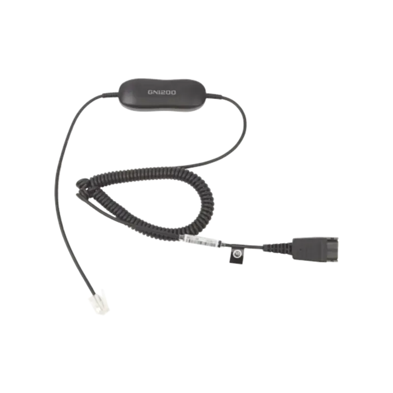 Jabra GN1200 cable enroscado con conexión QD y RJ- Jabra GN1200 cable enroscado con conexión QD y RJ-