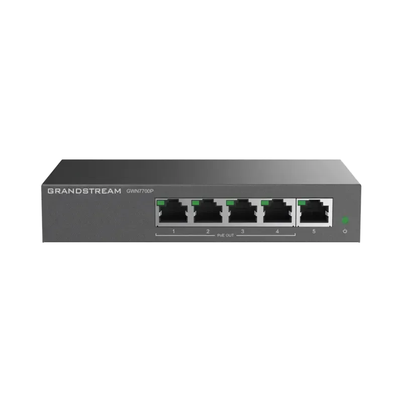 Switch PoE+ Gigabit No Administrable5 puertos 10/1 Switch PoE+ Gigabit No Administrable5 puertos 10/1
