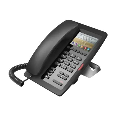H5 Color Negro Teléfono IP Hotelero de gama alta,