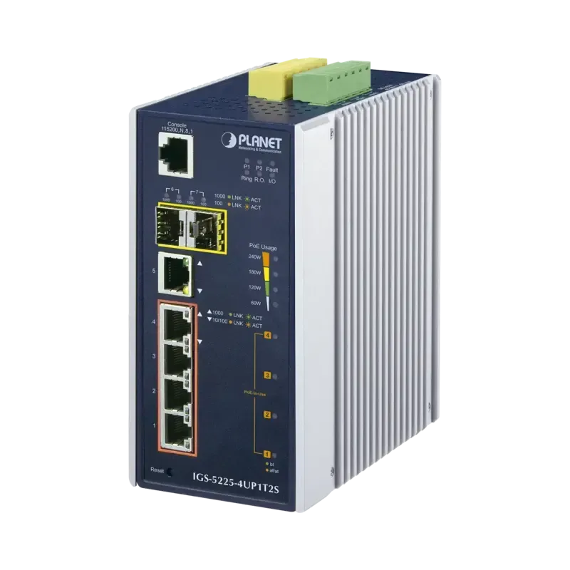 Switch Industrial Administrable 4 Puertos Gigabit Switch Industrial Administrable 4 Puertos Gigabit