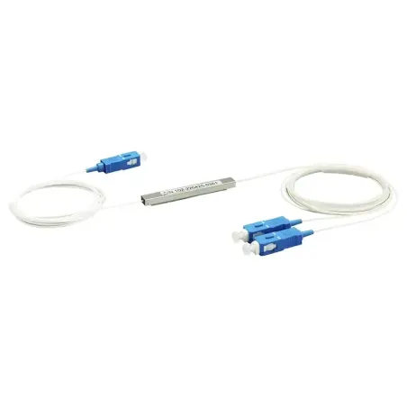 Splitter Divisor Óptico tipo PLC, de 1x2, conector