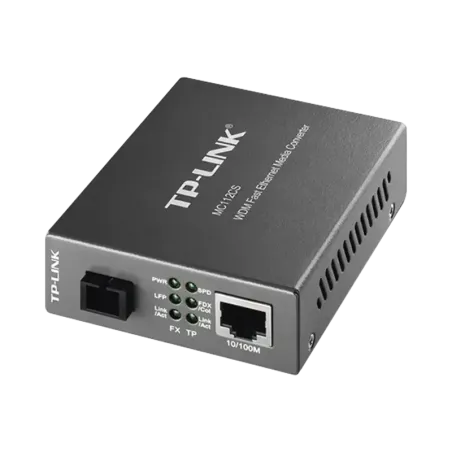 Convertidor Fibra Óptica WDM Monomodo1 puerto RJ45