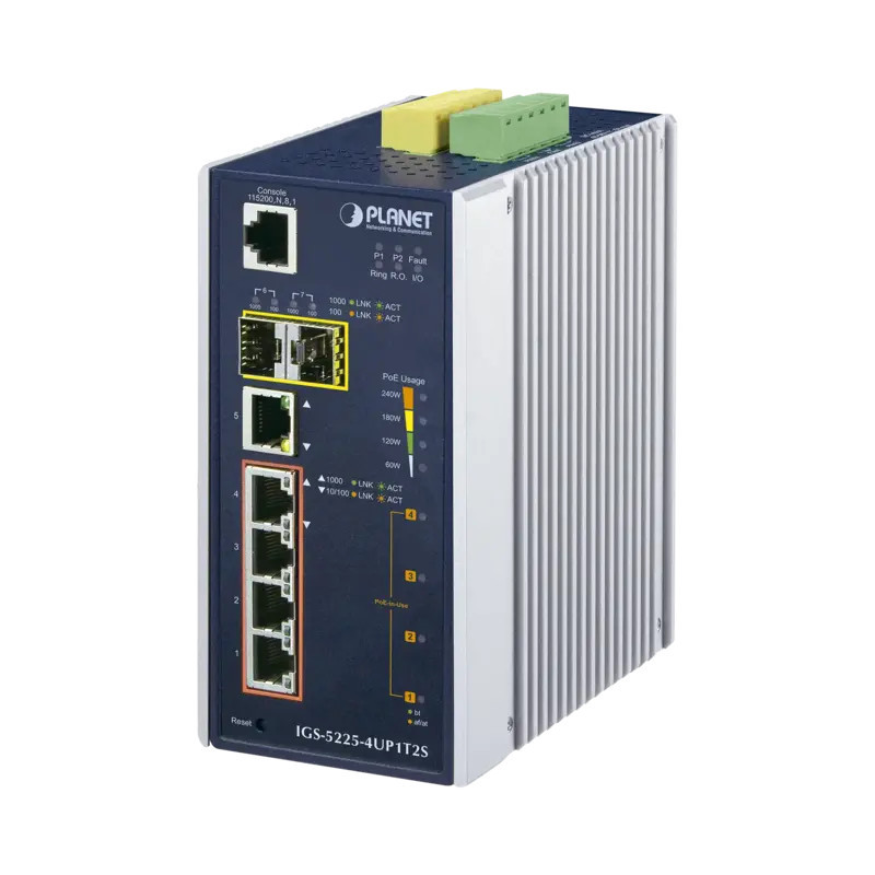 Switch Industrial Administrable 4 Puertos Gig Switch Industrial Administrable 4 Puertos Gig