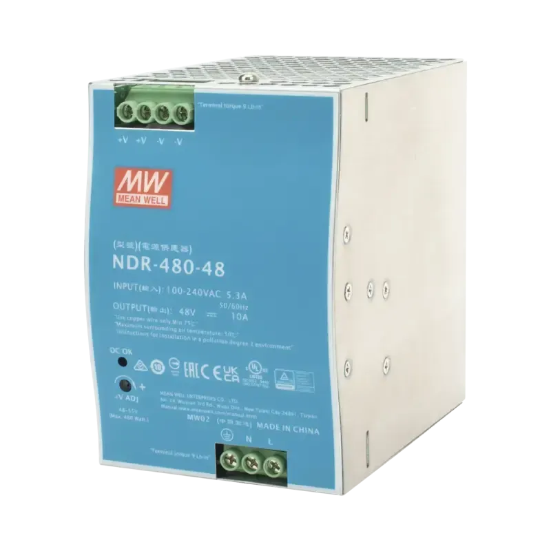 Fuente de Poder Industrial de 480W, salida 48 Vcc, Fuente de Poder Industrial de 480W, salida 48 Vcc,