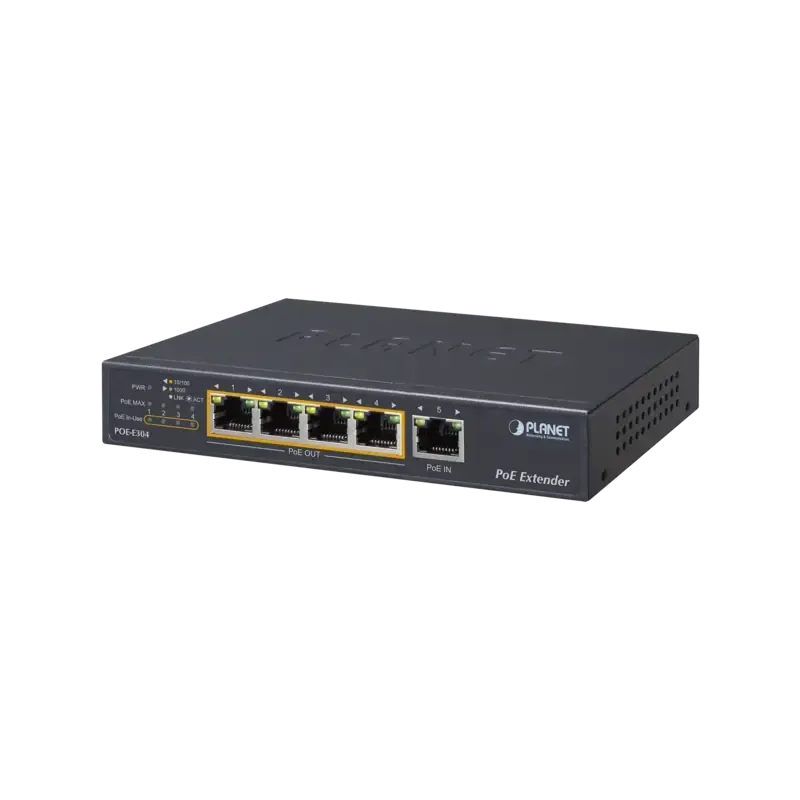 Extensor Ultra PoE de 65 Watts Con 4 Puertos Gigab Extensor Ultra PoE de 65 Watts Con 4 Puertos Gigab