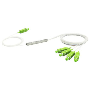 Splitter Divisor Óptico tipo PLC, de 1x4, con