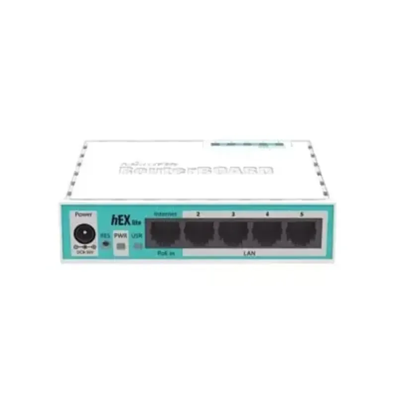 hEX lite RouterBoard, 5 Puertos Fast Ethernet hEX lite RouterBoard, 5 Puertos Fast Ethernet