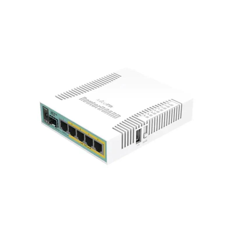 hEX PoE Routerboard 5 puertos Gigabit Ethernet PoE hEX PoE Routerboard 5 puertos Gigabit Ethernet PoE