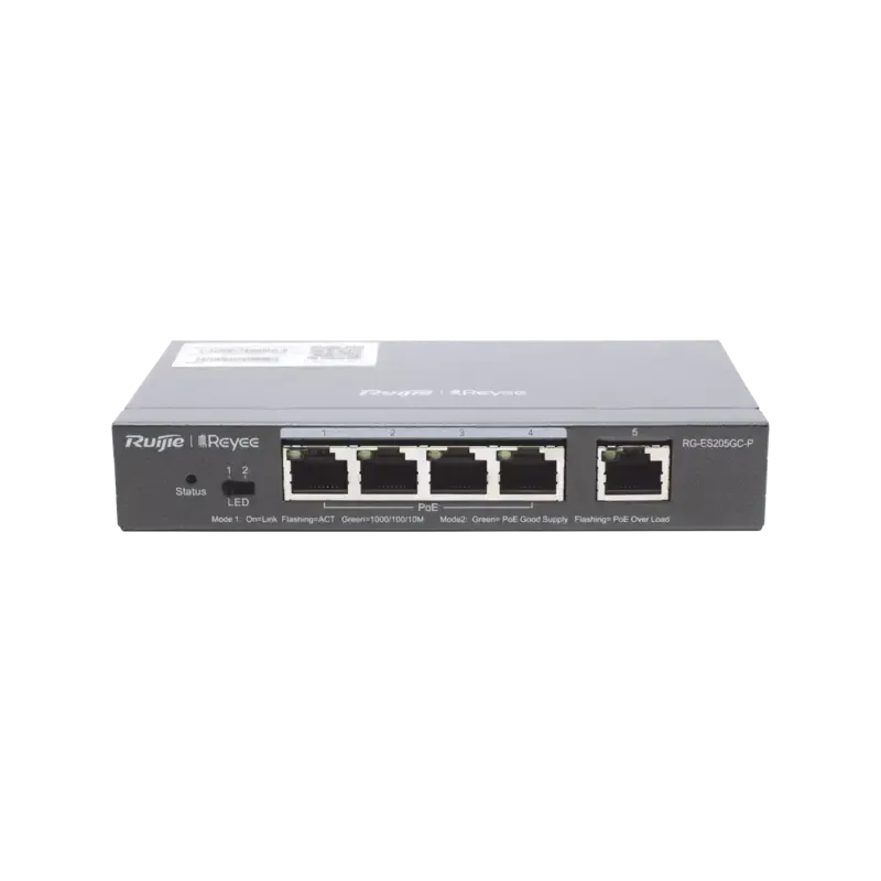 Switch Administrable PoE con 5 puertos Gigabit, 4 Switch Administrable PoE con 5 puertos Gigabit, 4