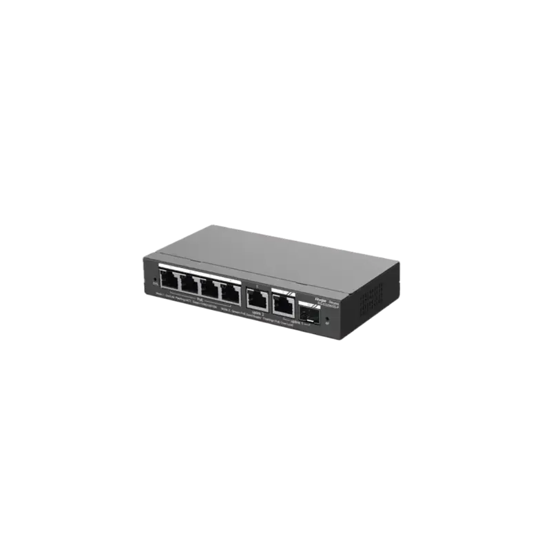 Switch Administrable con 4 puertos Gigabit PoE, 2 Switch Administrable con 4 puertos Gigabit PoE, 2