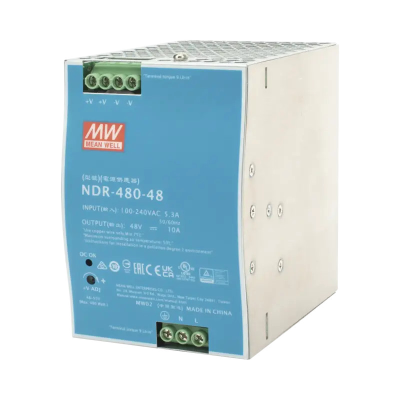 Fuente de Poder Industrial de 480W, salida 48 Fuente de Poder Industrial de 480W, salida 48