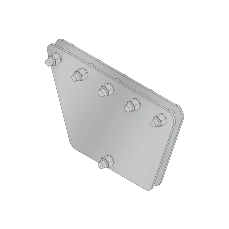 Placas igualadoras con tornillería y separadores, Placas igualadoras con tornillería y separadores,