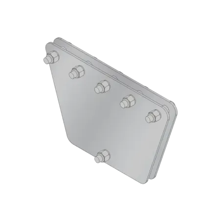 Placas igualadoras con tornillería y separadores,