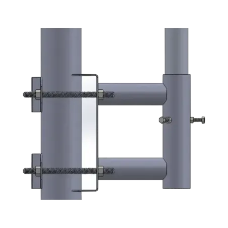 Adaptador para Colocar Mástil tubo a Poste recto.