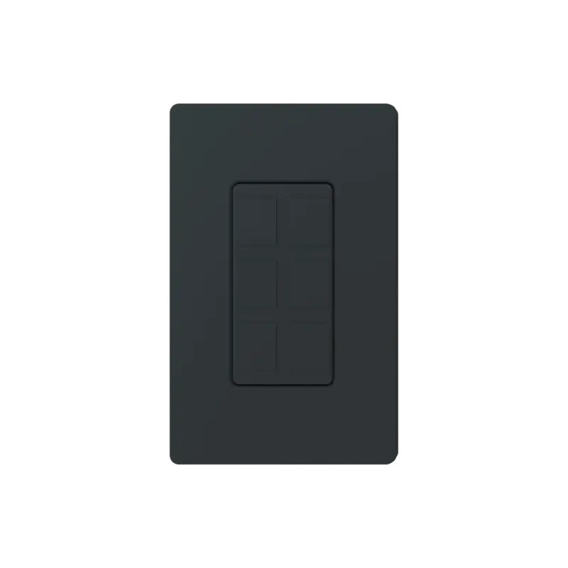 Placa de 6 puertos, color negro night