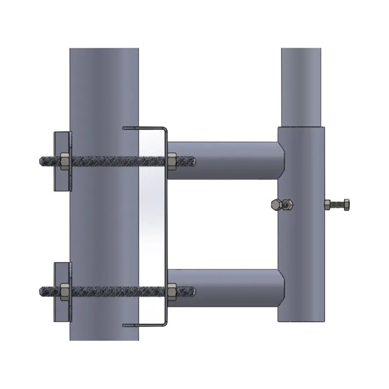 Adaptador para Colocar Mástil tubo a Poste re Adaptador para Colocar Mástil tubo a Poste re