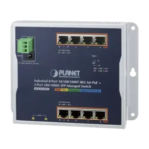 Switch Industrial PoE Administrable de Pared Capa