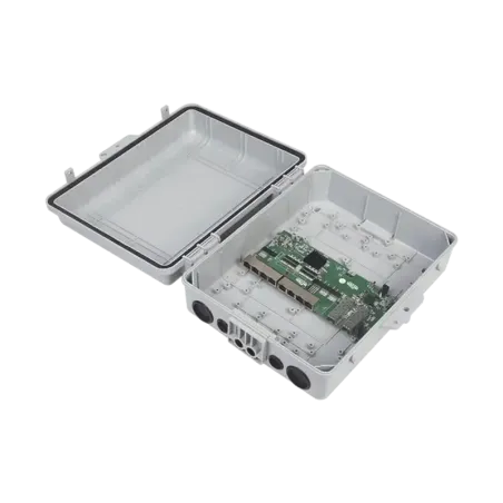 Switch WISP/FTTx con 7 puertos PoE inverso de 24V