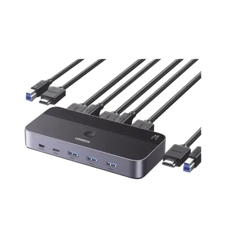 Conmutador KVM HDMI 4K  HDMI 2.0  2 Entradas 1 Sal