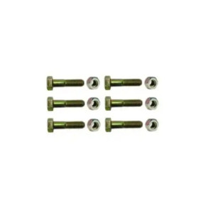 Paquete de 6 tornillos grado 5 y tuercas trop