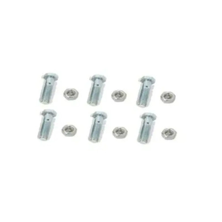 Paquete de 6 tornillos con tuercas de acero i
