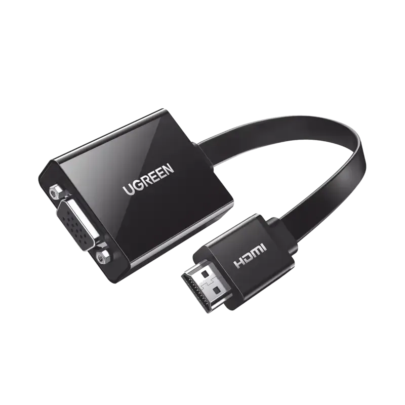 Adaptador HDMI a VGAResolución 1080PAudio 3.5mmCon Adaptador HDMI a VGAResolución 1080PAudio 3.5mmCon