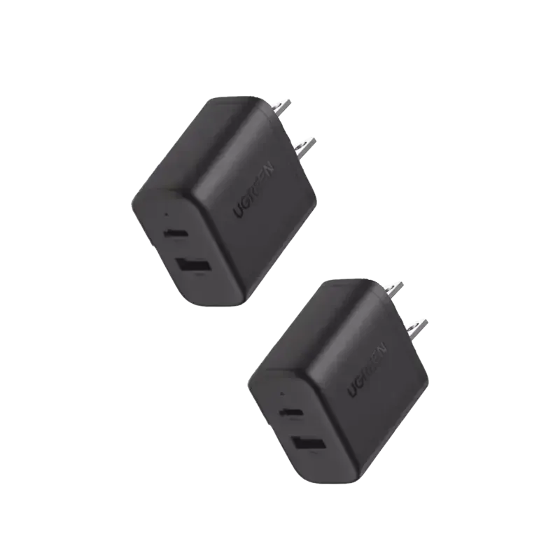 Cargador rápido de 20 W y 2 puertos, paquete de 2, Cargador rápido de 20 W y 2 puertos, paquete de 2,