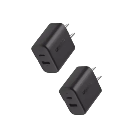 Cargador rápido de 20 W y 2 puertos, paquete de 2,