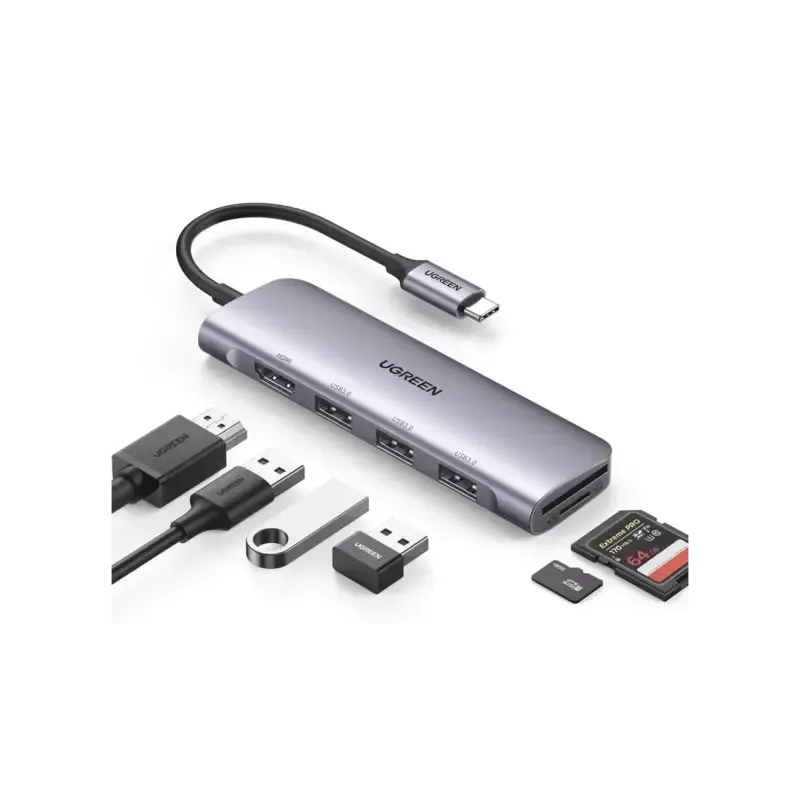 HUB USB-C Docking Station 6 en 1  HDMI 4K@30Hz  3 HUB USB-C Docking Station 6 en 1  HDMI 4K@30Hz  3