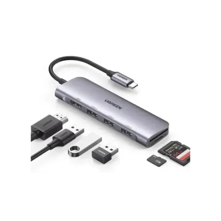 HUB USB-C Docking Station 6 en 1  HDMI 4K@30Hz  3