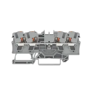 Borna de paso para 4 conductores con tecla 4 mm² c